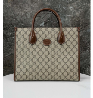 구찌 마몬트 인터로킹 GG 스몰 토트백