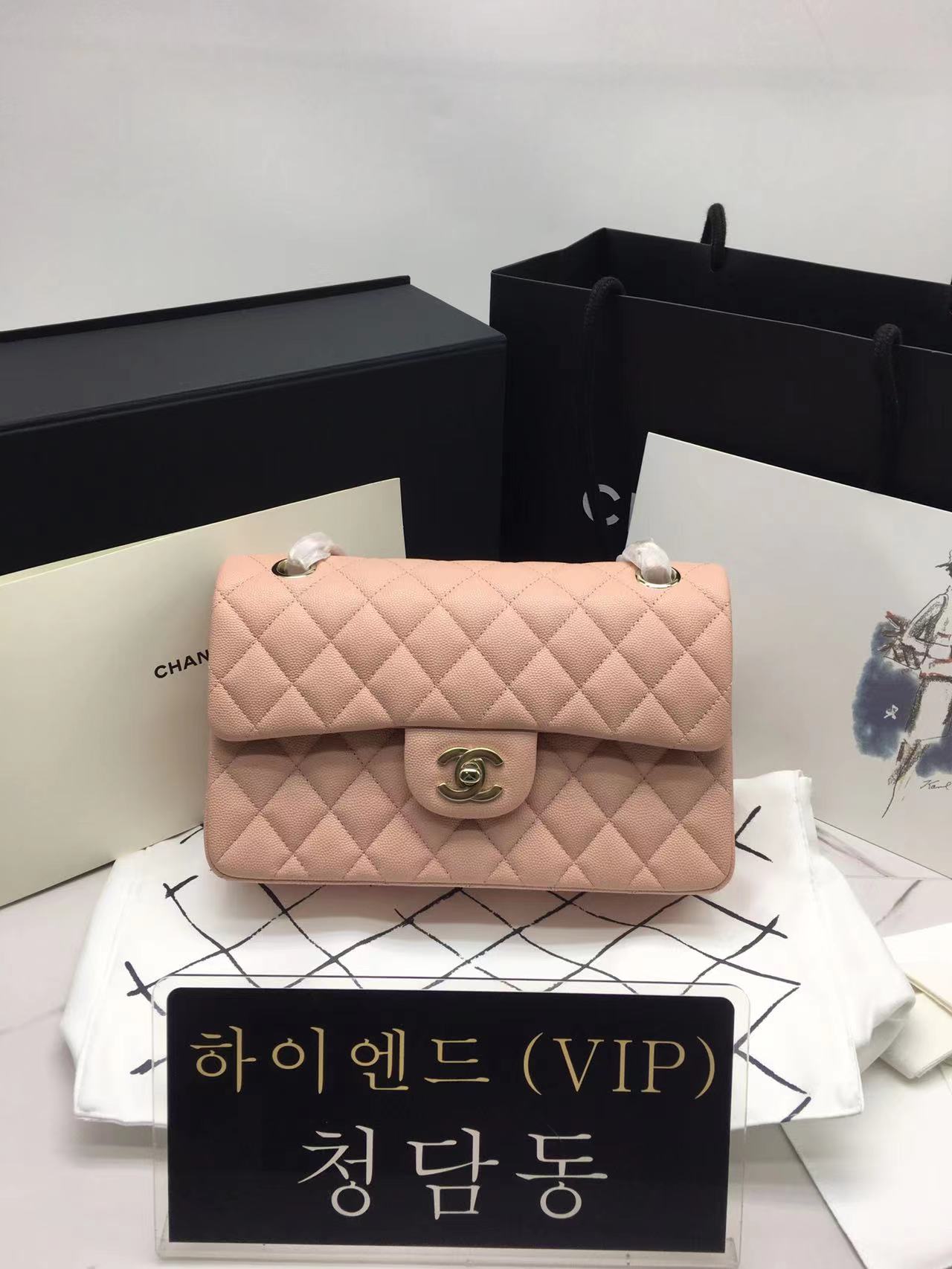 샤넬 클래식 숄더백 스몰 샴페인골드