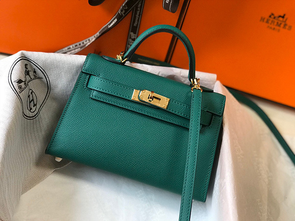 에르메스 미니 켈리 반수공 (가죽 앱송)