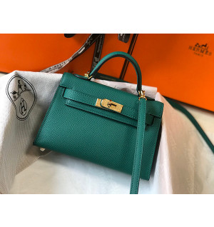 에르메스 미니 켈리 반수공 (가죽 앱송)