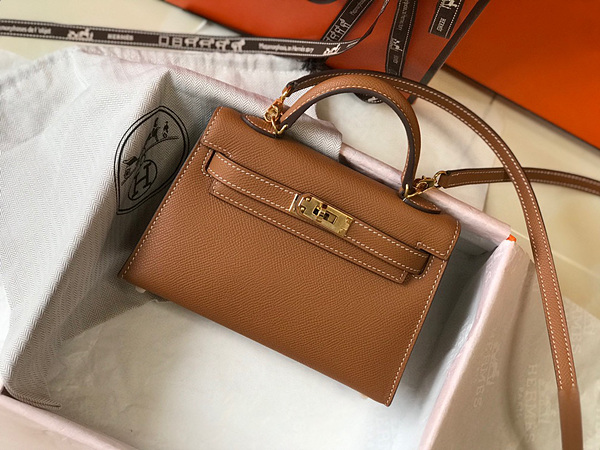 에르메스 미니 켈리 반수공 (가죽 앱송)