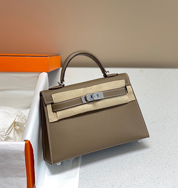 에르메스 미니 켈리 반수공 (가죽 앱송)