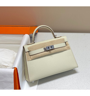 에르메스 미니 켈리 반수공 (가죽 앱송)