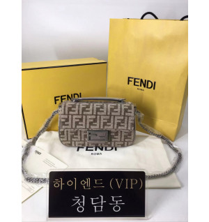 펜디 패브릭 바게트 체인백