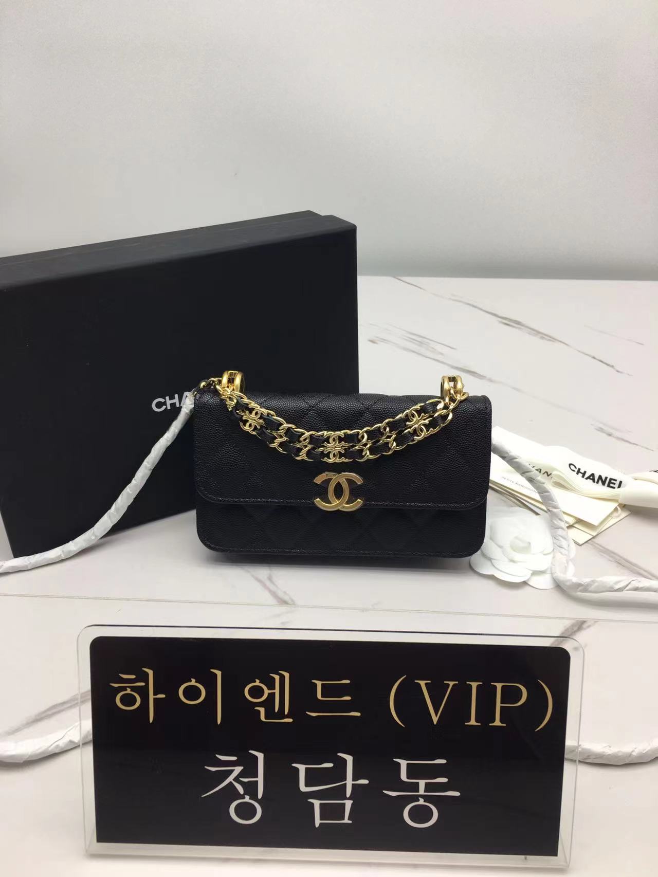 샤넬 22K CC더블 체인 WOC (하이엔드급)