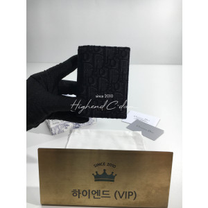 디올 CD 오블리크 자카드 패턴 카드홀더