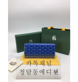 고야드 바렌 플랩 장지갑 (스트랩.ver) (컬러 블루)