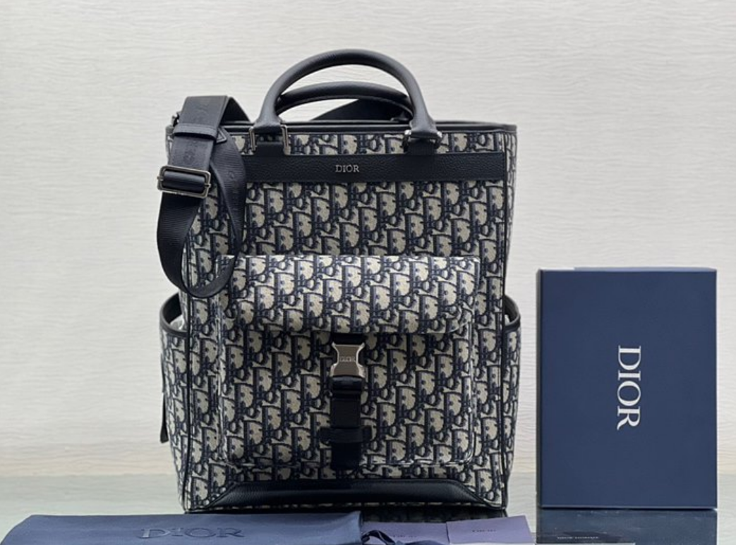 디올 CD 오블리크 토트 탑핸들백 (컬러 블랙, 그레이)
