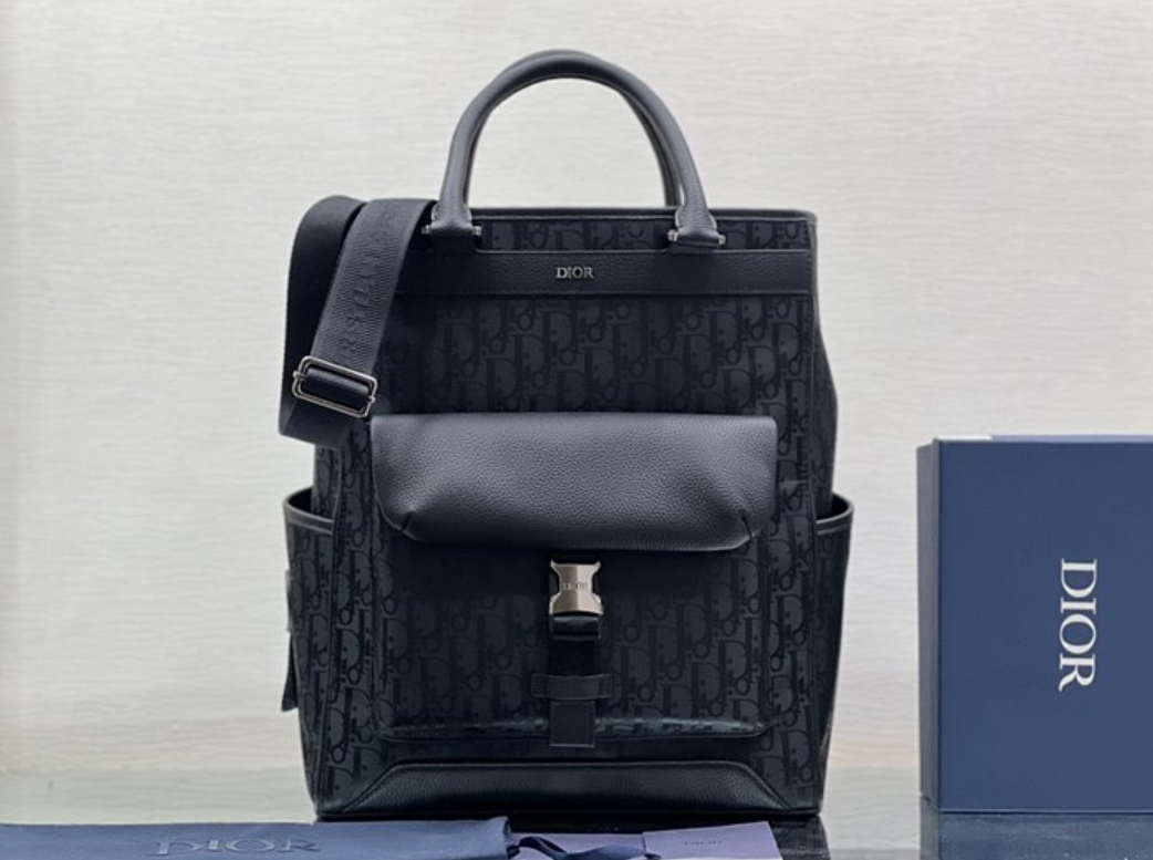 디올 CD 오블리크 토트 탑핸들백 (컬러 블랙, 그레이)
