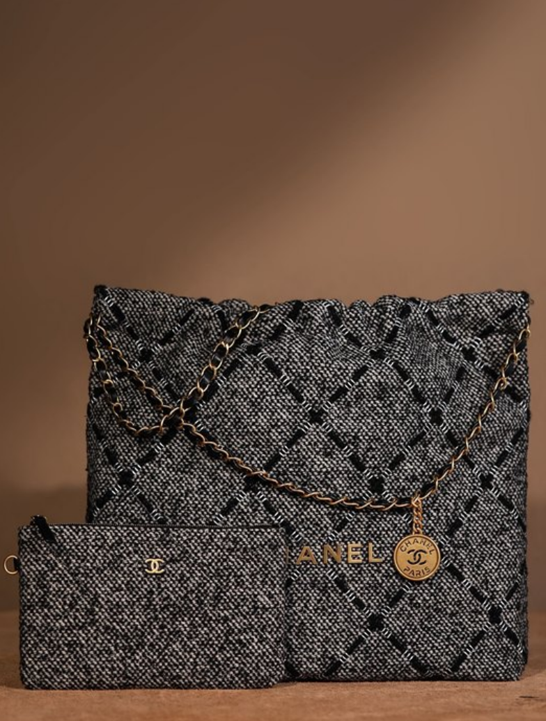 샤넬 22K 22백 트위드 미디움