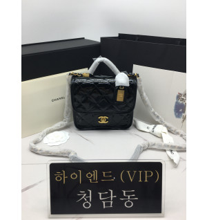 샤넬 22K 스몰 탑핸들 페이던트 플랩백