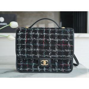 샤넬 22K 트위드 탑핸들 백팩