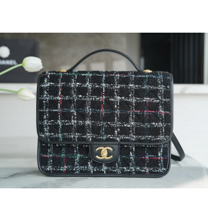 샤넬 22K 트위드 탑핸들 백팩