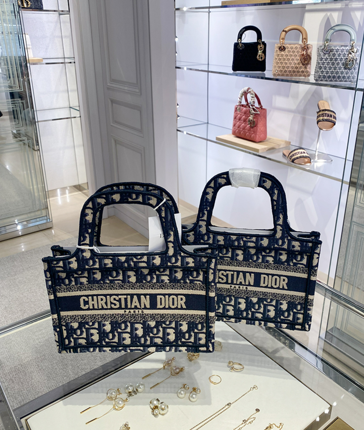 디올 북 토트백