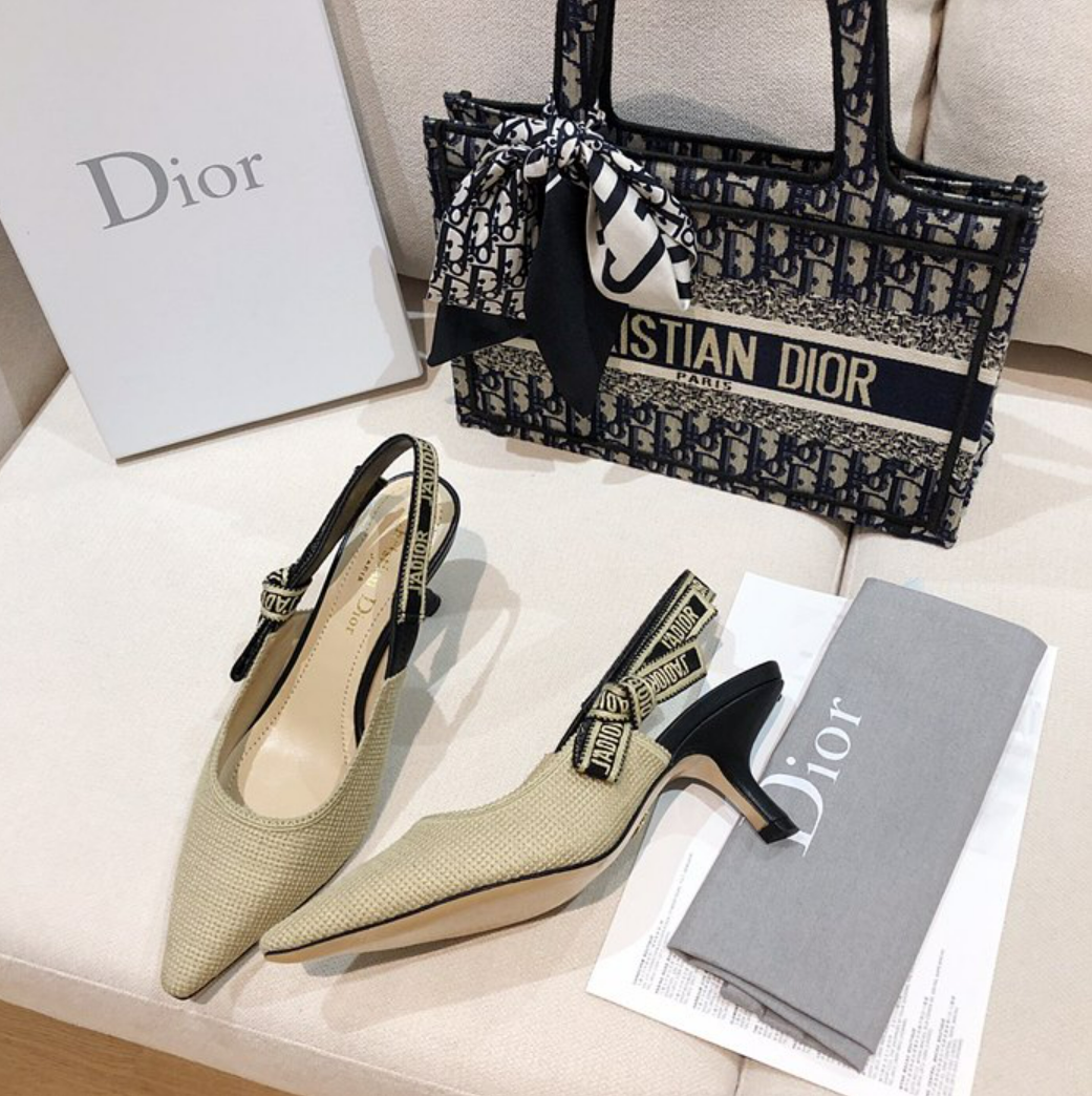 디올 j'a dior 슬링백 미들 힐 (내부각인 버전)