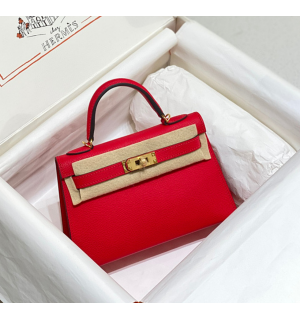 에르메스 미니 켈리 반수공 (가죽 앱송)