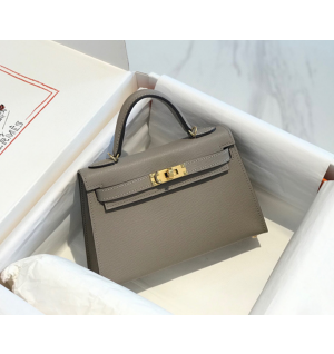 에르메스 미니 켈리 반수공 (가죽 앱송)