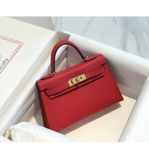 에르메스 미니 켈리 반수공 (가죽 앱송)