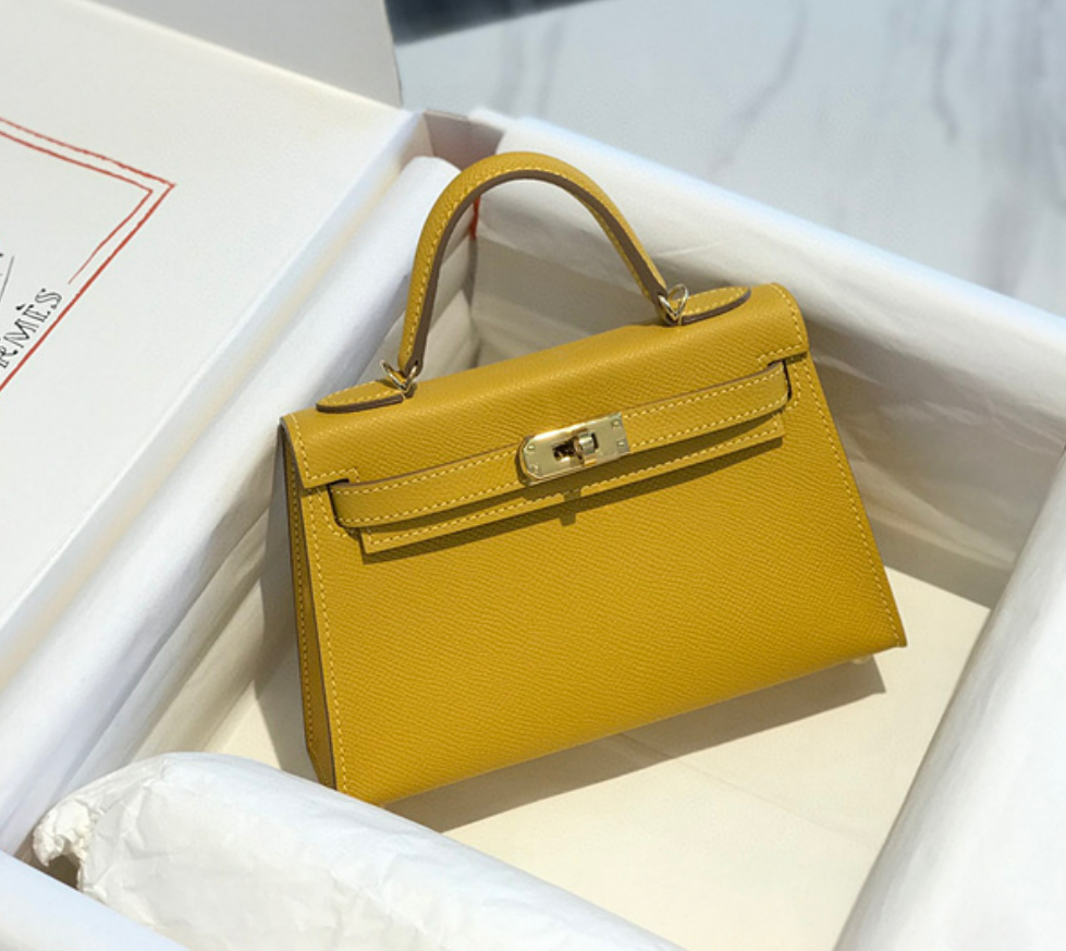 에르메스 미니 켈리 반수공 (가죽 앱송)