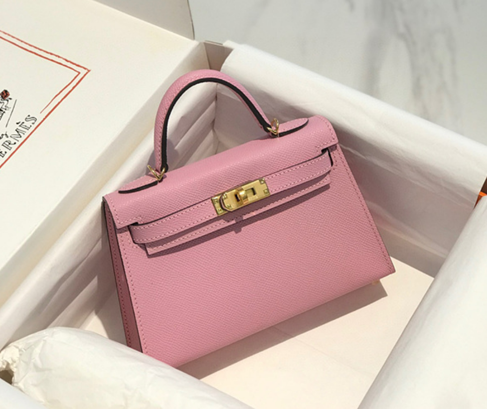 에르메스 미니 켈리 반수공 (가죽 앱송)