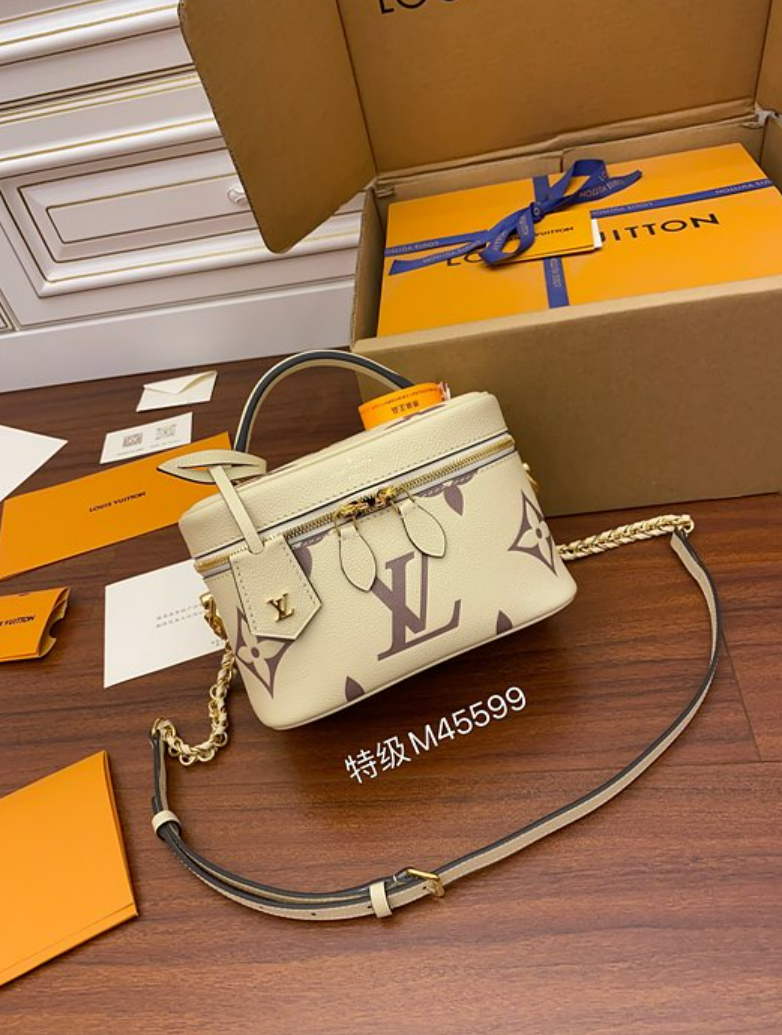 루이비통 바이컬러 앙프렝뜨 베니티백PM M45599