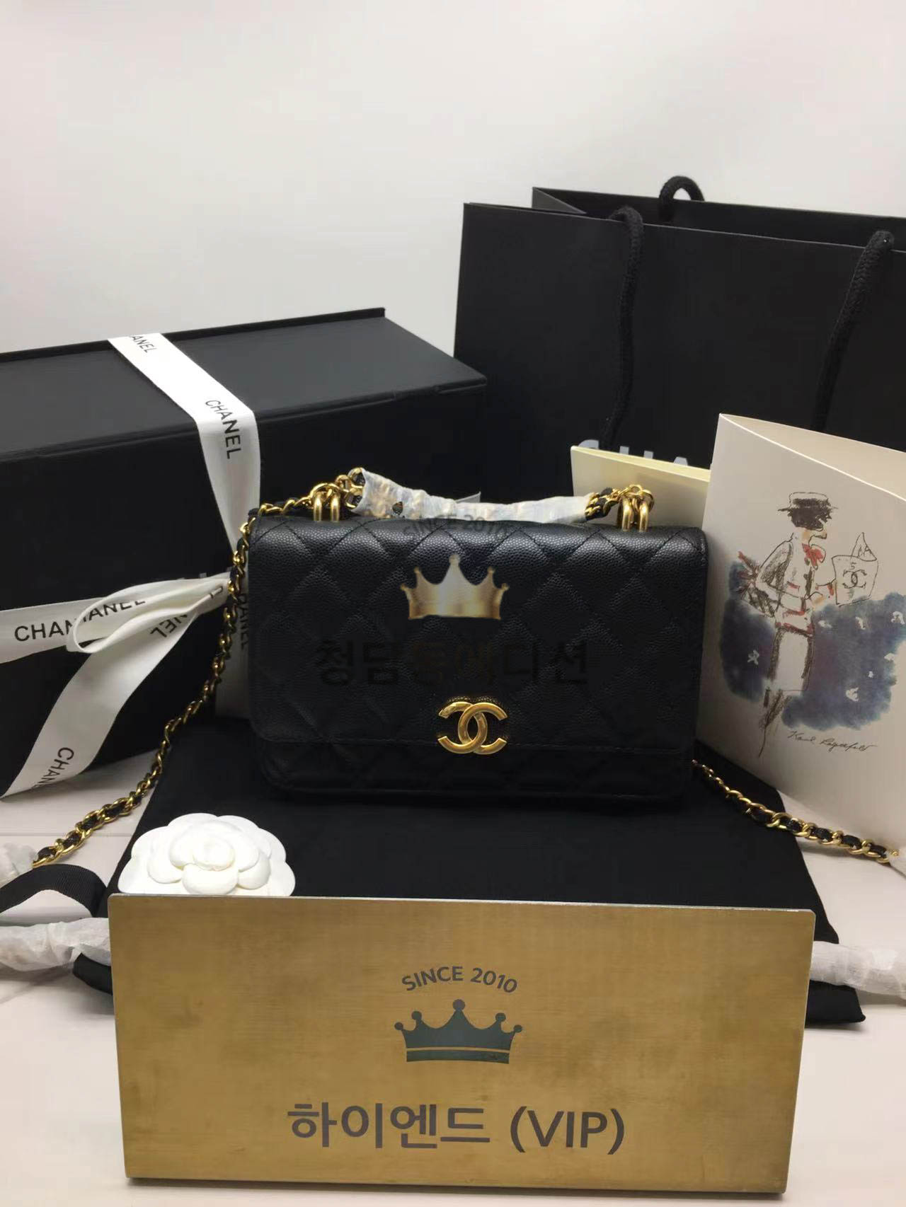 샤넬 22K 코코퍼스트 핸들 WOC