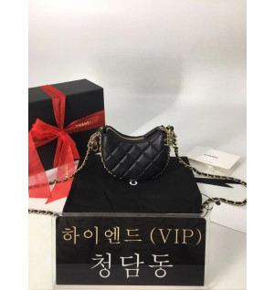 샤넬 23P 체인 퀼팅 호보백 미니, 스몰