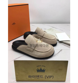 에르메스 스웨이드 고 뮬 (남녀공용)