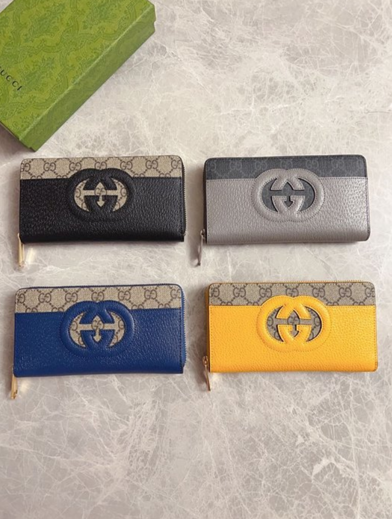 구찌 GG 컷아웃 인터로킹 G 장지갑 701423