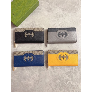 구찌 GG 컷아웃 인터로킹 G 장지갑 701423