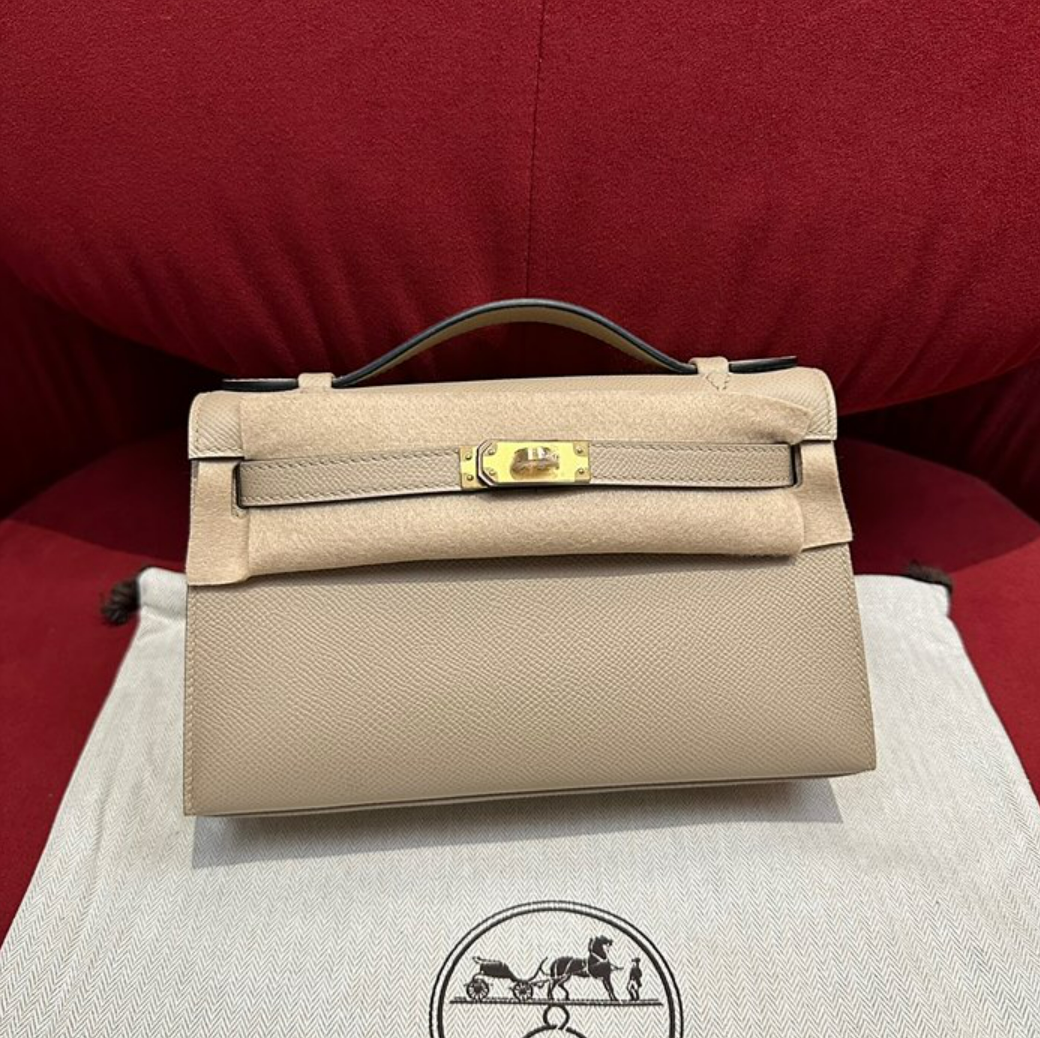 에르메스 미니 켈리 포쉐트 올수공 (가죽 앱송)