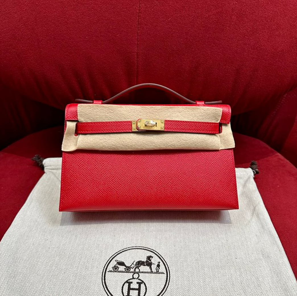 에르메스 미니 켈리 포쉐트 올수공 (가죽 앱송)