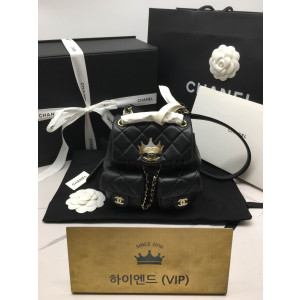 샤넬 22P 듀마 백팩 투포켓 스몰 카프스킨 캐비어