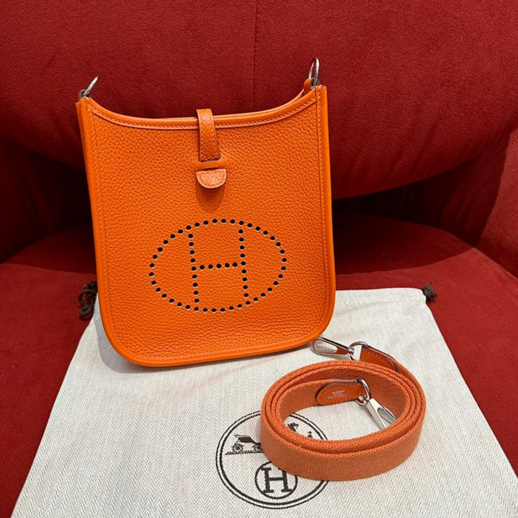 에르메스 에블린 미니 올수공 (컬러 오렌지)