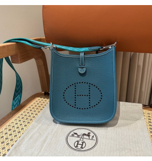 에르메스 에블린 미니 올수공 (컬러 블루진)