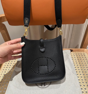 에르메스 에블린 미니 올수공 (컬러 누아) (금장)