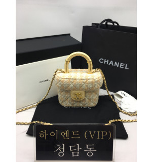 샤넬 23SS 트위드 스몰 코스메틱 케이스 AS3973