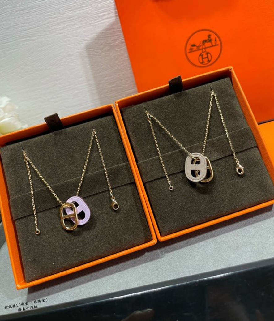 에르메스 hermes 샹달 목걸이 (컬러 골드, 화이트골드) (V-gold소재)