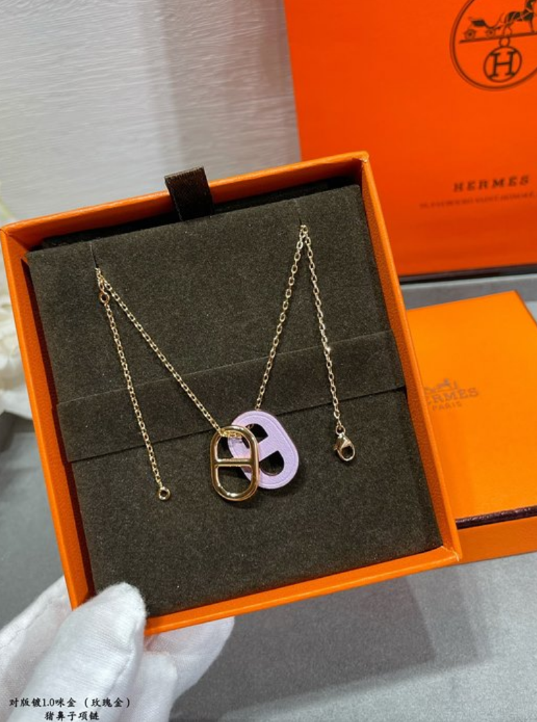 에르메스 hermes 샹달 목걸이 (컬러 골드, 화이트골드) (V-gold소재)