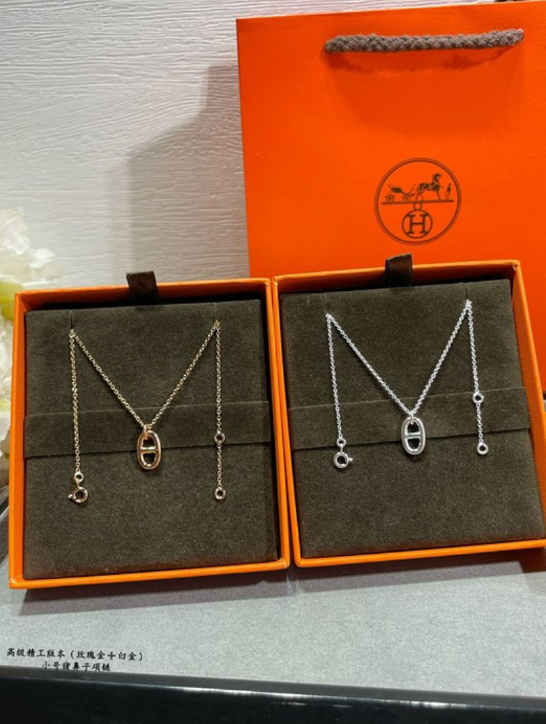 에르메스 hermes 샹달 목걸이 (컬러 골드, 화이트골드) (V-gold소재)