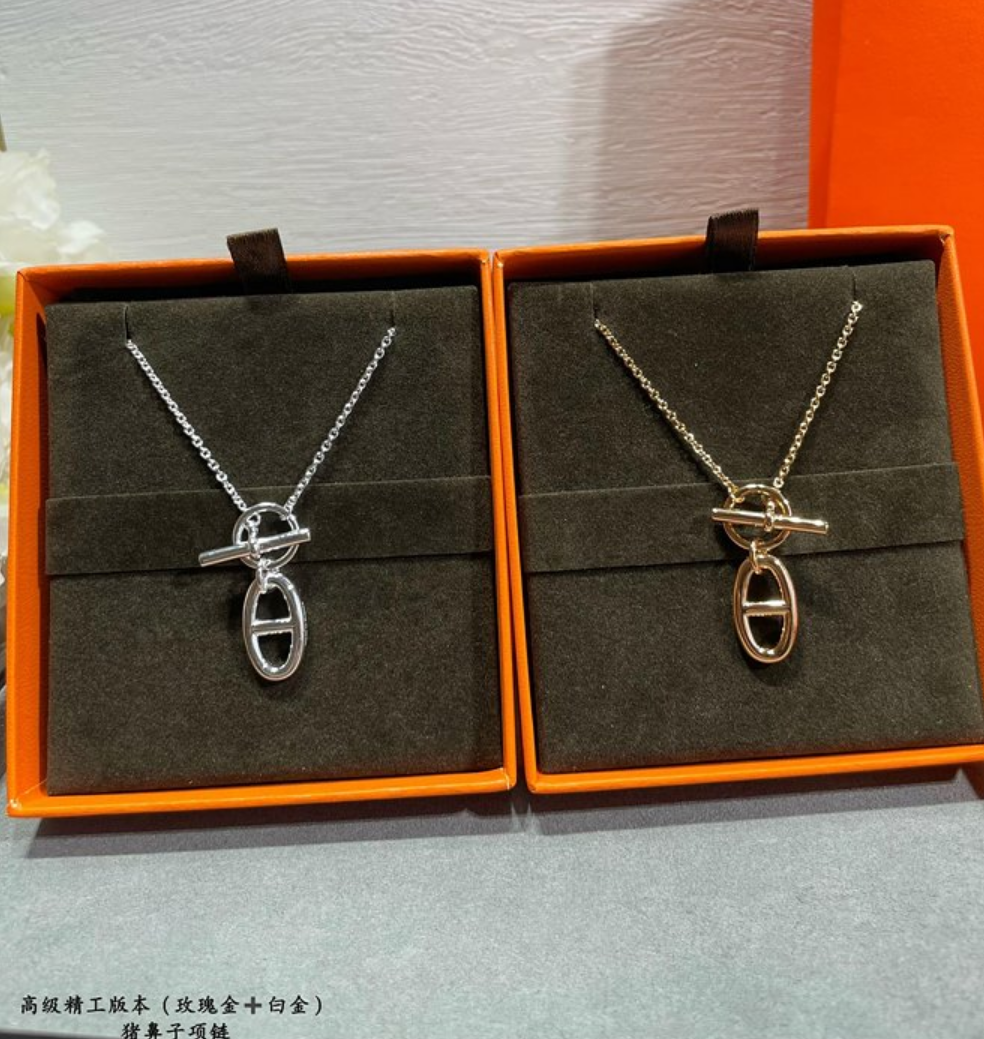 에르메스 hermes 샹달 목걸이 (컬러 골드, 화이트골드) (V-gold소재)