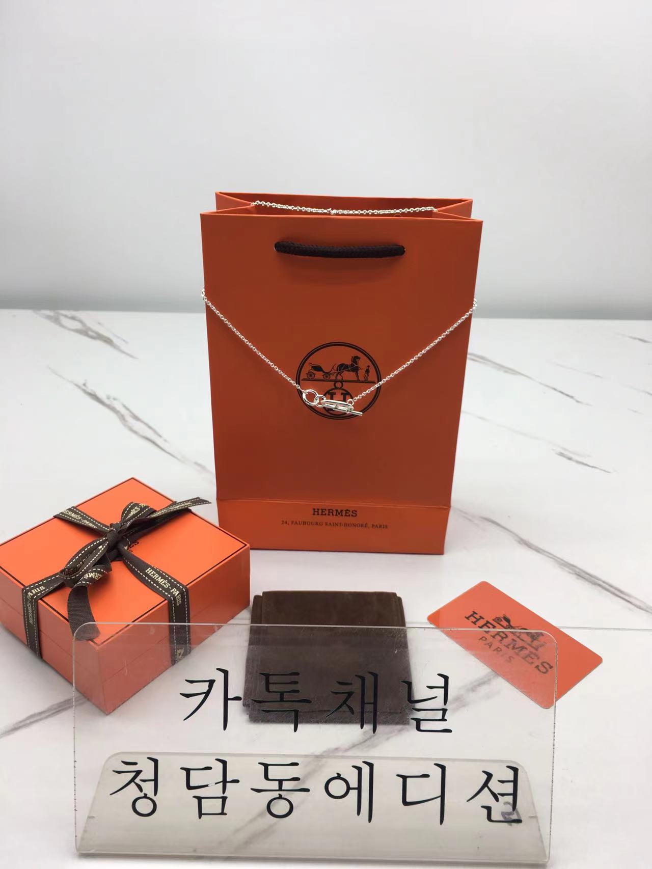 에르메스 hermes 샹달 목걸이 (컬러 골드, 화이트골드) (V-gold소재)