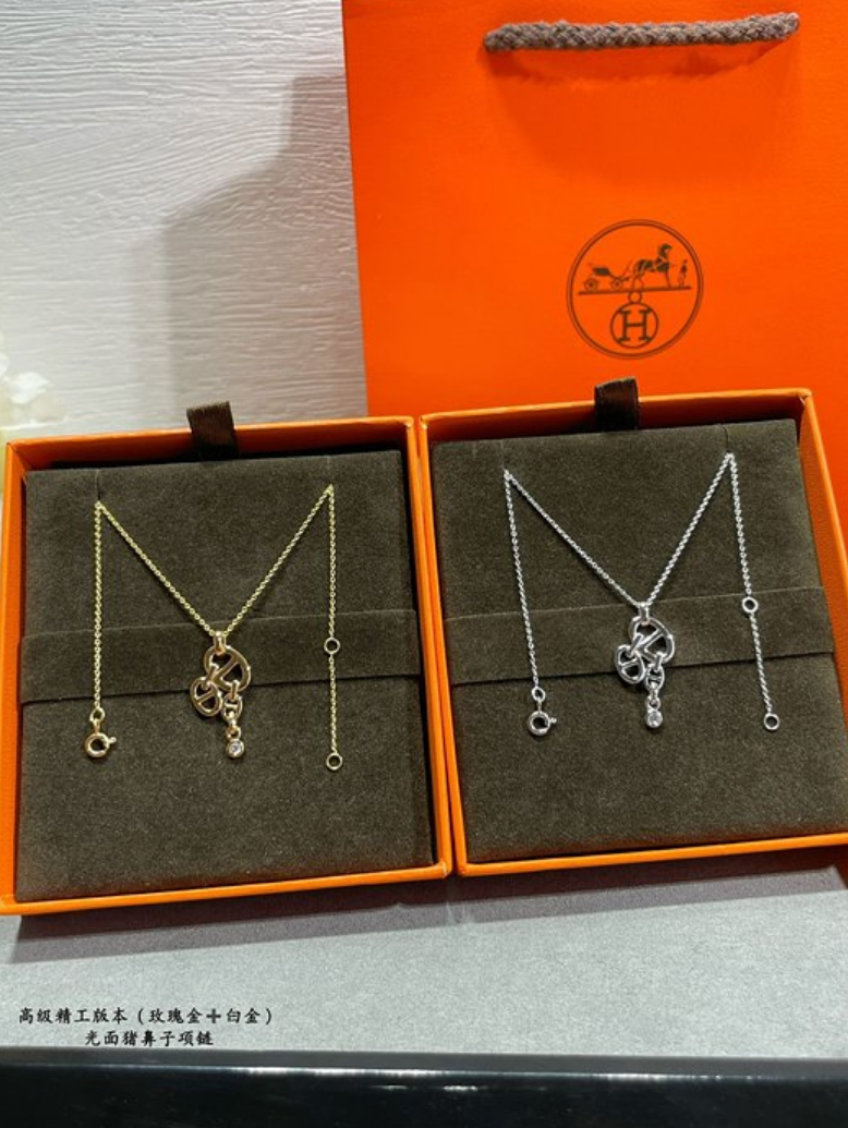 에르메스 hermes 샹달 목걸이 (컬러 골드, 화이트골드) (V-gold소재)