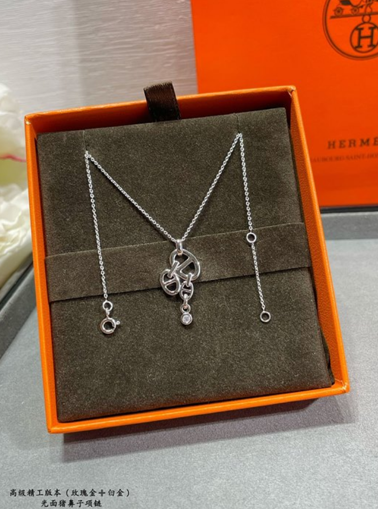 에르메스 hermes 샹달 목걸이 (컬러 골드, 화이트골드) (V-gold소재)