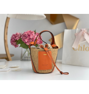 끌로에 라탄 우디 바스켓백