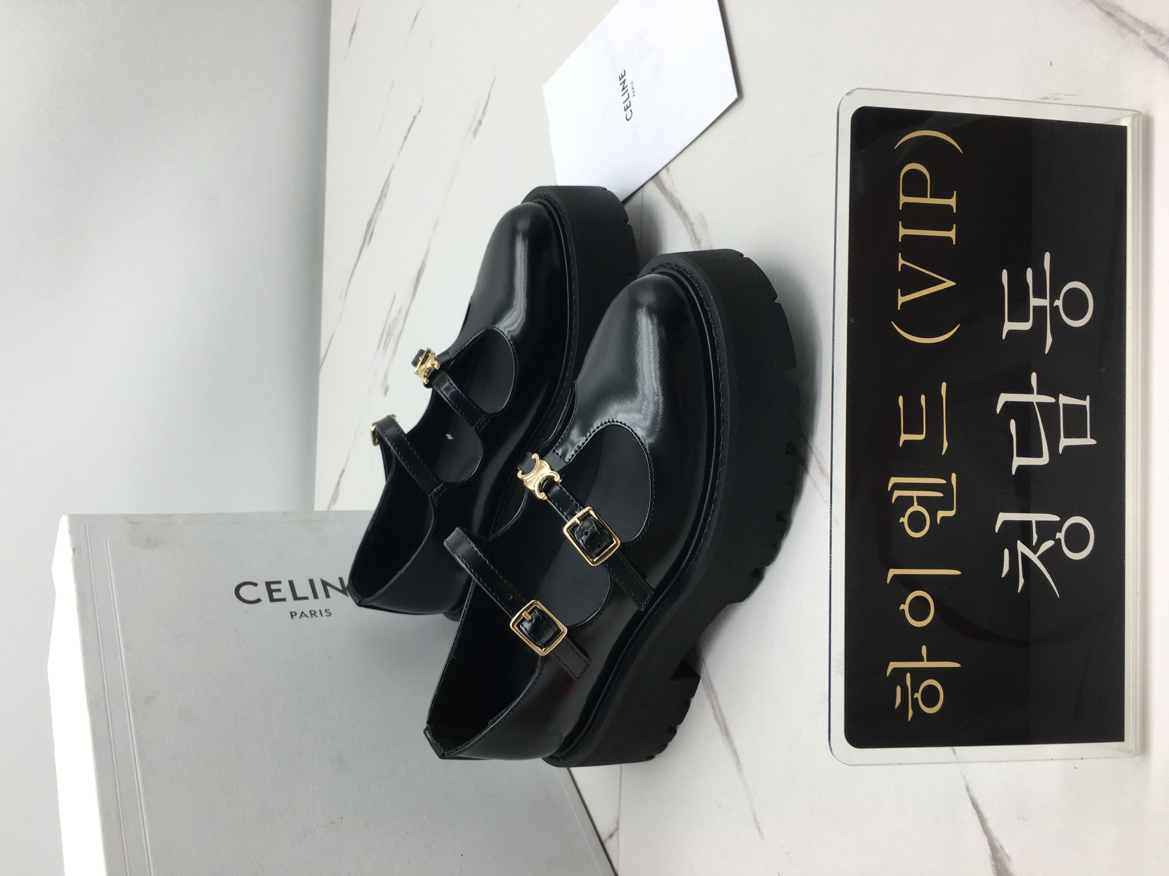 셀린느 23ss celine 트리오페 스트랩 로퍼 (굽 5cm)