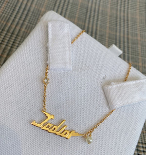 디올 dior ja 레터링 목걸이