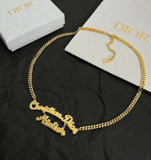디올 dior 레터링 체인 목걸이