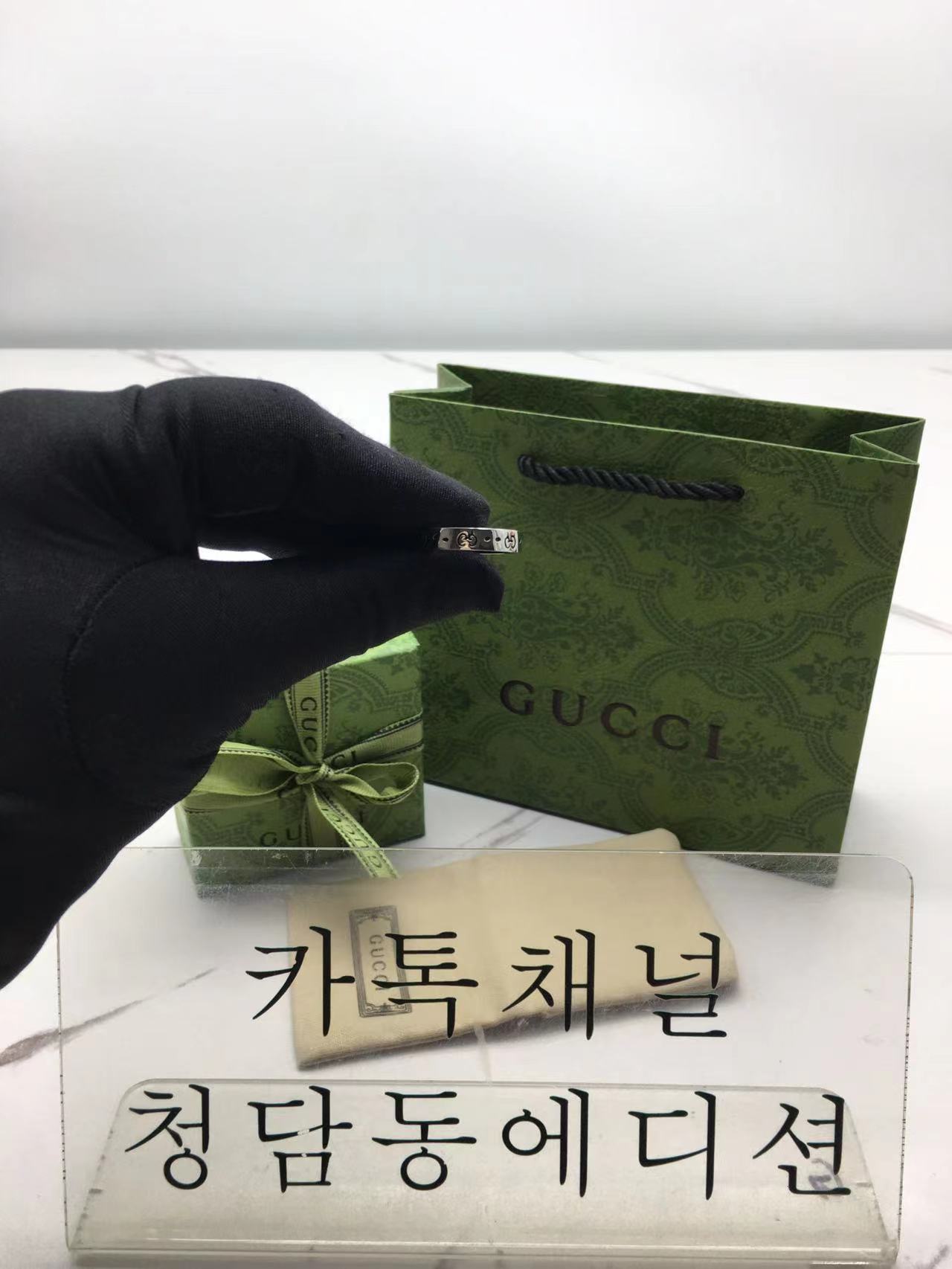 구찌 고스트링 G 반지 4mm