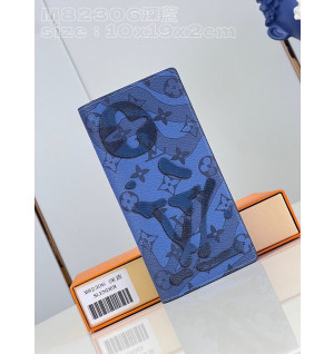 루이비통 브라짜 월릿 모노그램 아쿠아가든 캔버스 M82306